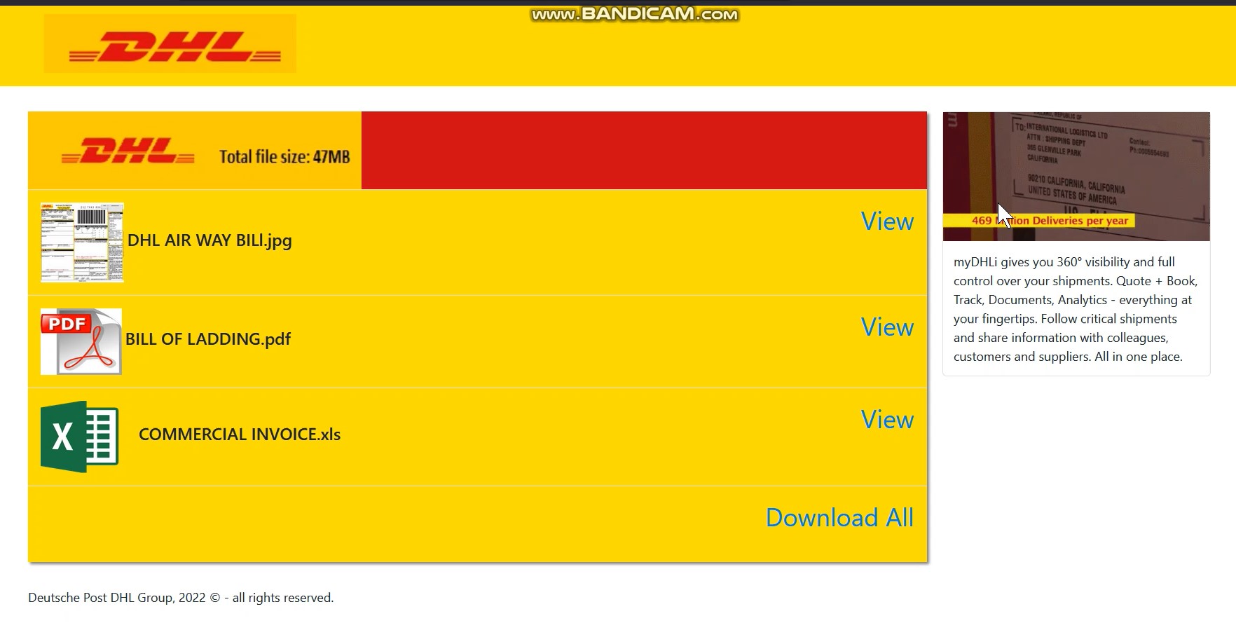 DHL Express Page